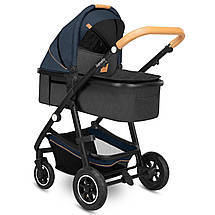 Коляска універсальна 3в1 Lionelo Amber Navy Blue Синя, фото 2