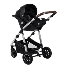 Коляска універсальна 3в1 Lionelo Amber Black Silver Чорна, фото 4