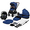 Коляска універсальна 3в1 Lionelo Mika Blue Navy Синя, фото 9