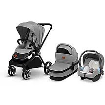 Коляска універсальна 3в1 Lionelo Mika Grey Stone Сіра, фото 2