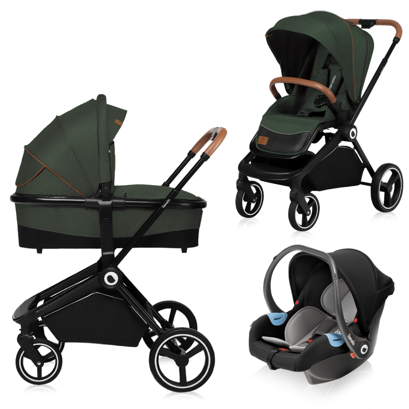 Коляска універсальна 3в1 Lionelo Mika Green Forest Зелена