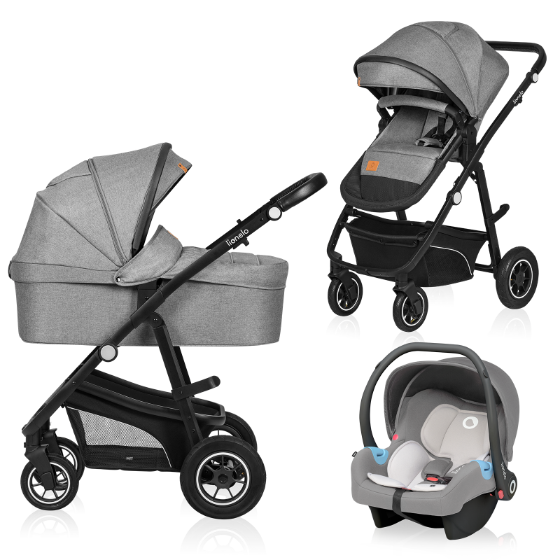Коляска універсальна 3в1 Lionelo Bianka Grey Stone Сіра