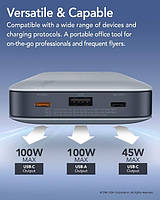 Павербанк Power Bank ZMI 25000 mAh No20 210W (QB826G) Silver, фото 7