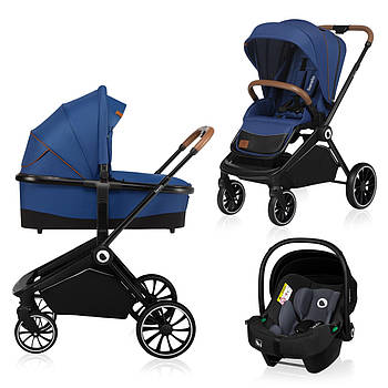 Коляска універсальна 3в1 Lionelo Mika Blue Navy Синя