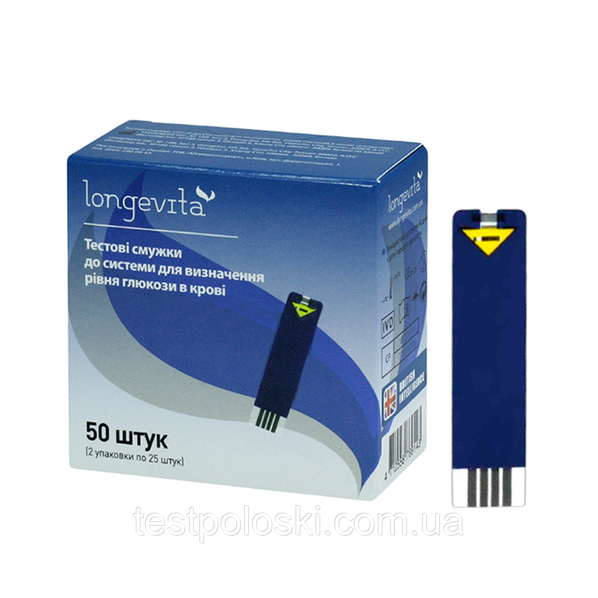 Тест-смужки Longevita, 50 шт.