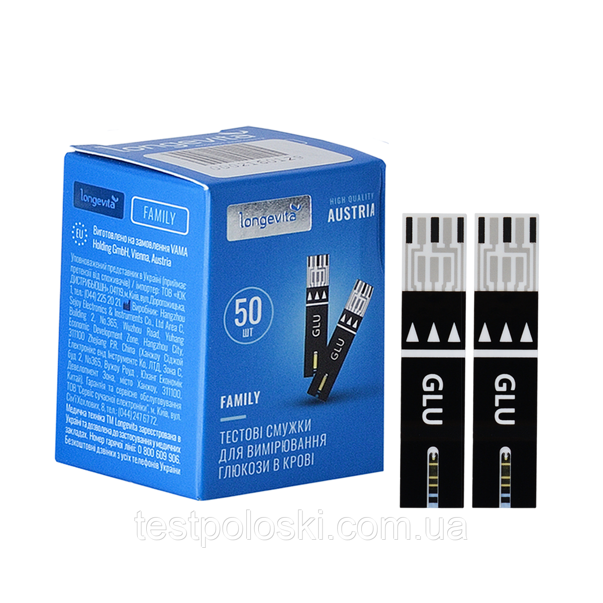 Тест-смужки Longevita Family, 50-100 штук