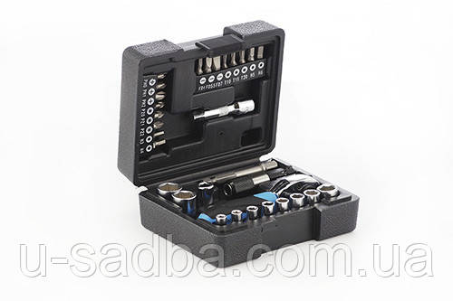Набір насадок (інструментів) торцевих з тріскачкою CrV 1/4 (72Т) (31 шт.) APRO 251431 - фото 1 - id-p2371445159
