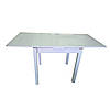 Стіл кухонний розкладний обідній Сан-Марино невеликий зі скляною стільницею обідні столи різні кольори, фото 7