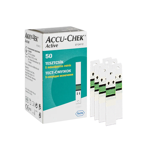 Тест-смужки Акку-Чек Актив 50 шт. (Accu-Chek Active)/350 штук, фото 1