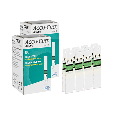 Тест-смужки Акку-Чек Актив 100 штук (Accu-Chek Active)/400 штук, фото 1