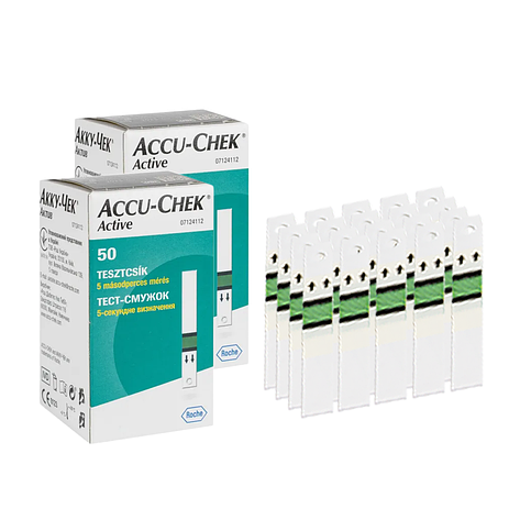 Тест-смужки Акку-Чек Актив 100 штук (Accu-Chek Active)/1000 штук, фото 1