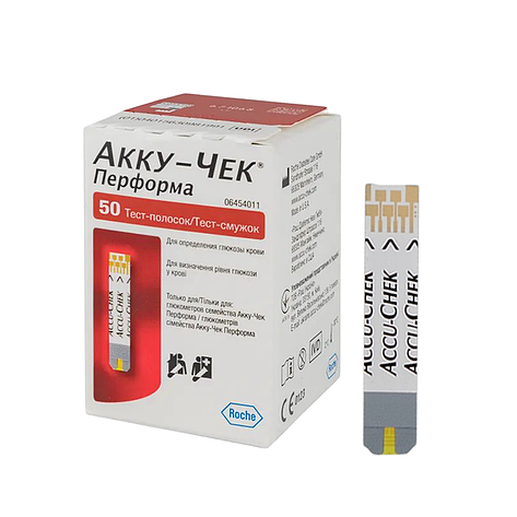 Тест-смужки Акку-Чек Перформа (Accu-Chek Performa) 50 шт., фото 1
