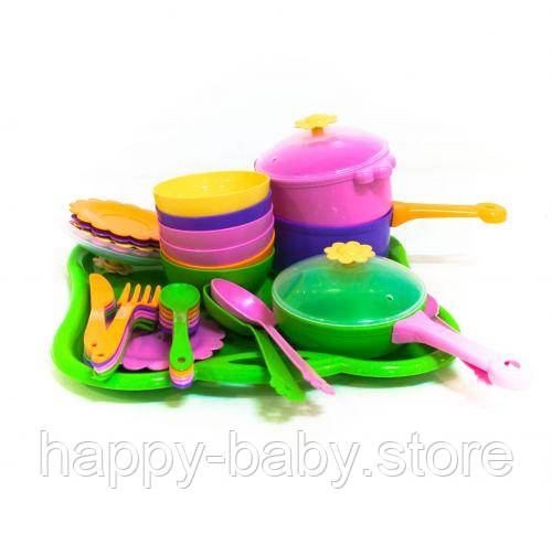 Набір посуду столовий "Ромашка", 43 елемента, фото 1