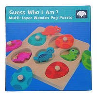 Дерев'яна рамка-вкладиш "Динозаврі"