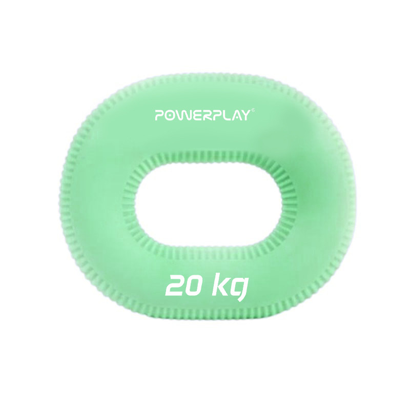 Еспандер кистьовий силіконовий PowerPlay PP-4336 для тренування сили хвата відновлення кисті 20 кг зелений