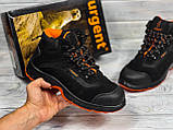 Спецвзуття черевики захисні чоловічі робоче демісезонне взуття роба для працівників шкіряні з металевим підноском польша, фото 2