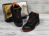 Спецвзуття черевики захисні чоловічі робоче демісезонне взуття роба для працівників шкіряні з металевим підноском польша, фото 5