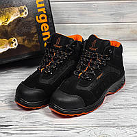 Спецвзуття черевики захисні чоловічі робоче демісезонне взуття роба для працівників шкіряні з металевим підноском польша