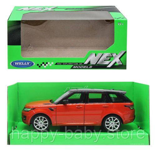Уцінка. Машина метал Range Rover Sport 1:24 теракотова — трійки підряпний капот збоку, фото 1