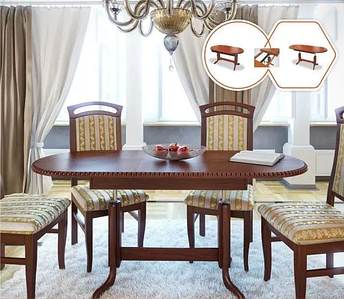 Журнальний столик Нью-Делі розкладний невеликий сучасний овальний з дсп стіл трансформер ніжки дерево різні кольори