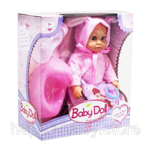 Уцінка. Інтерактивний пупс "Baby Doll" (рожевий) - западають очі, фото 1