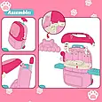 Ігровий набір Грумінг салон 008-980-4, у валізі, м'яка іграшка, аксесуари, полички, приладдя, фото 8