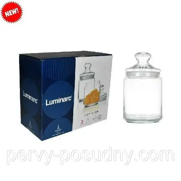 Банк для сипких Jar Club 0.75 л Набір (2шт) з кришкою Luminarc P1425