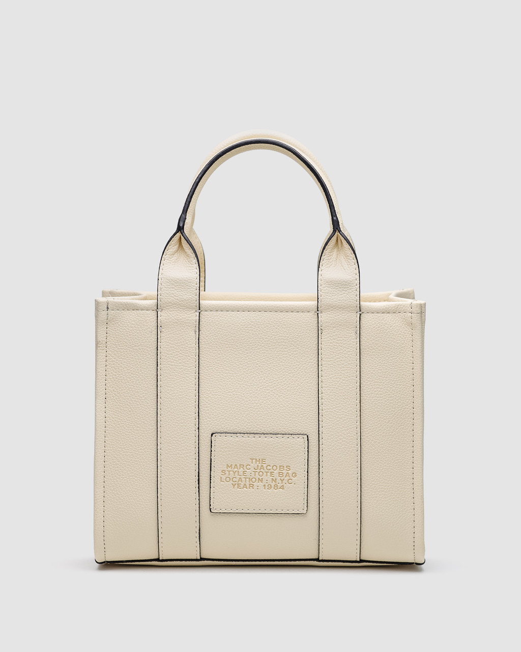 Стильна жіноча сумка шкірняна Tote bag Marc Jacobs кремова