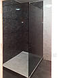 Скляна перегородка для душу, 1000 х 2000 мм, графіт, фото 5