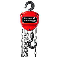 Лебідка ланцюгова (таль) 1 т, ланцюг 3 м, INTERTOOL GT1406