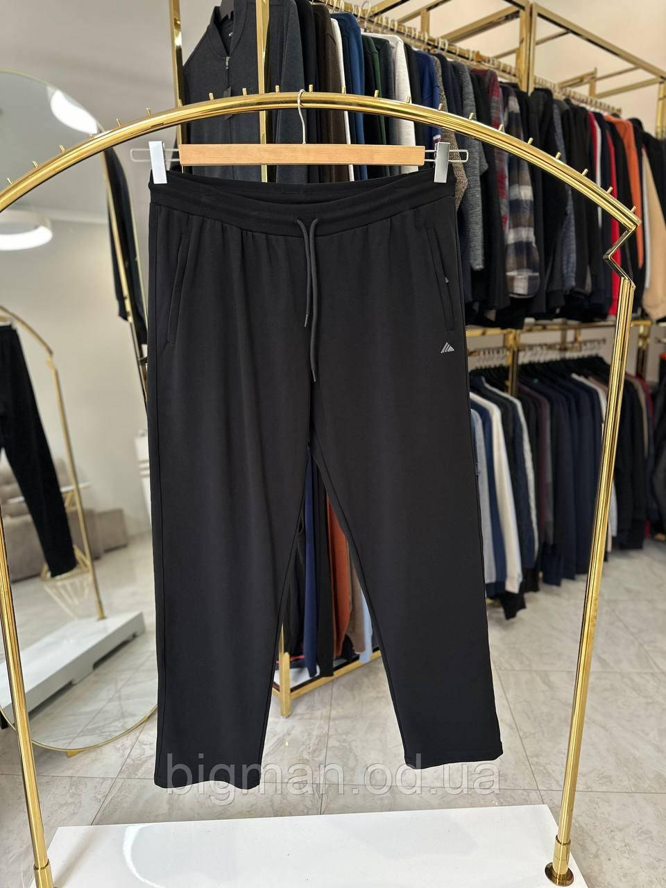 Чоловічі спортивні штани тринитка La Vita 4300 (батал) 3-10XL чорні прямі