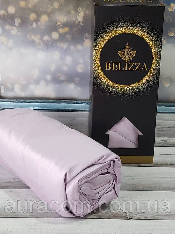 Lila 180х200см., сатинове простирадло на резинці. Belizza Туреччина.