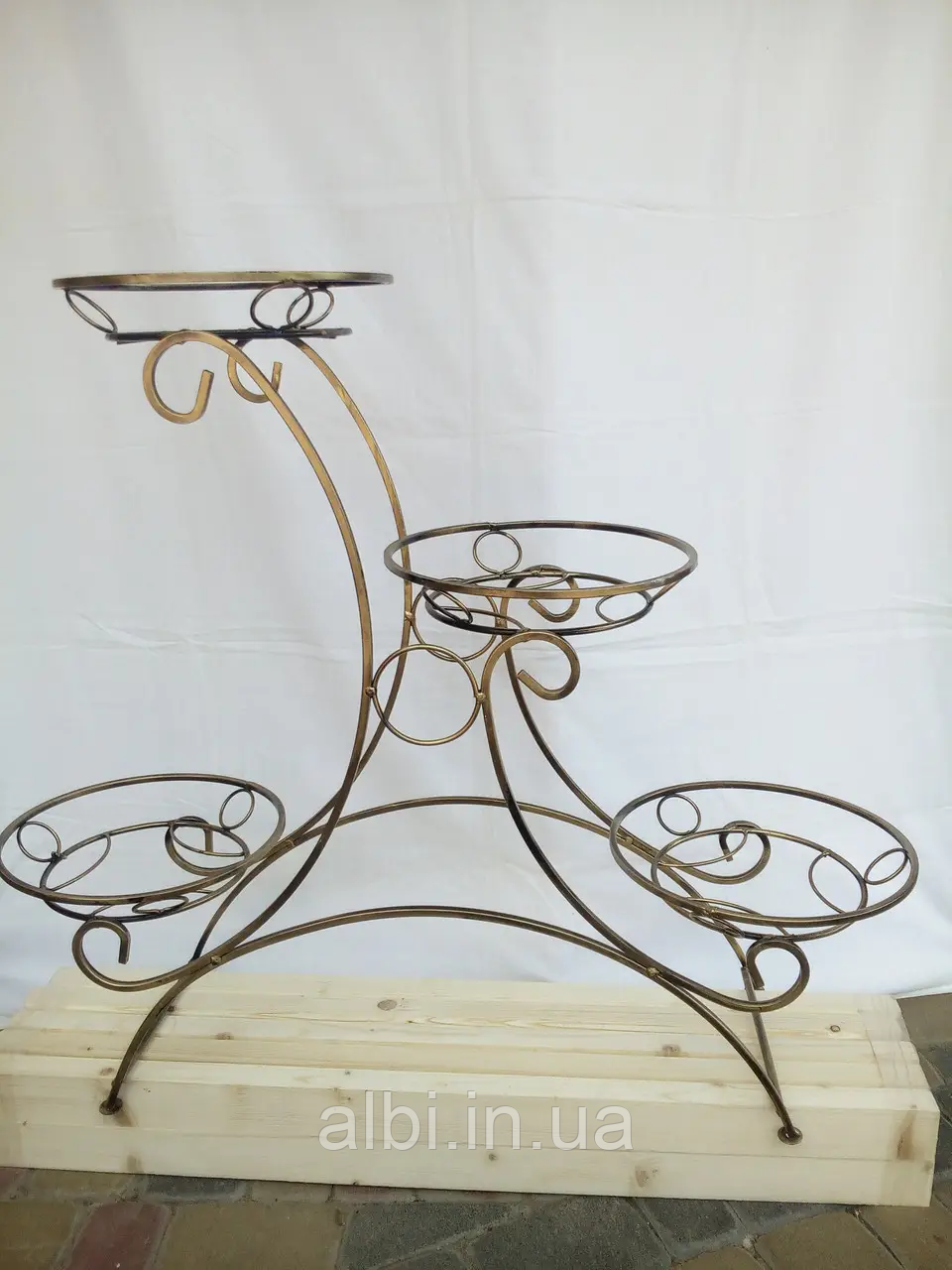 Кована підставка для квітів настінна на 1 шт., підставка для рослин металева, підставка з металу, фото 1