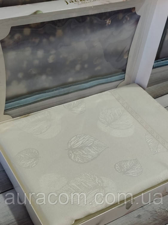 Jackline Туреччина.LUX BORDERED JTD 203 Водовідштовхуюча скатертина 160х220см., фото 1