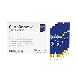 Тест смужки ГлюкоДоктор (GlucoDr)/400 штук
