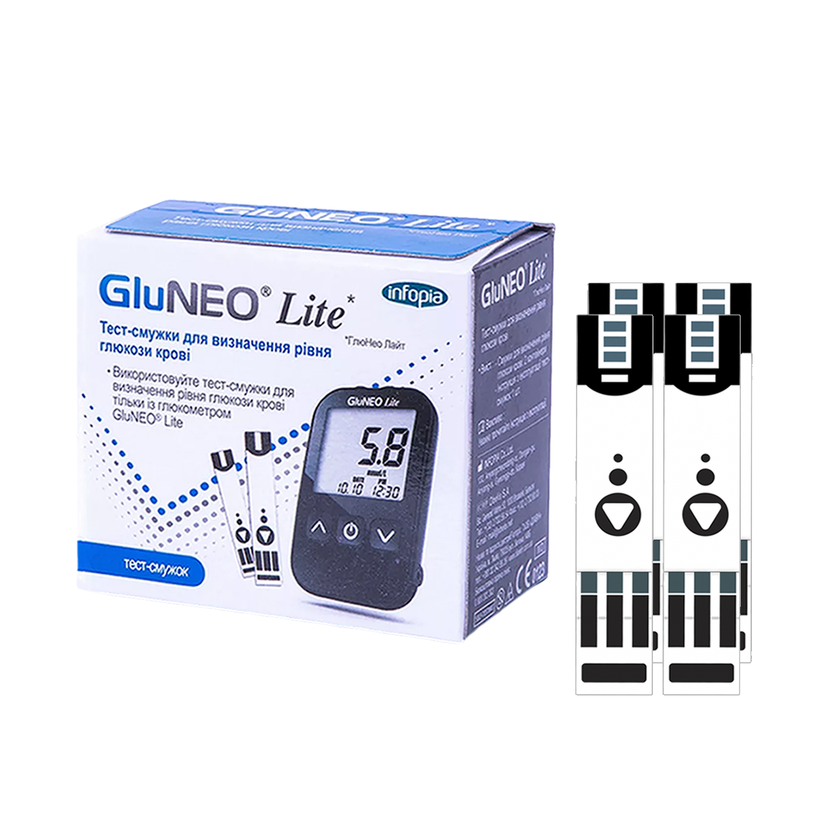 Тест смужки Глю Нео Лайт (GluNeo Lite)/200 штук