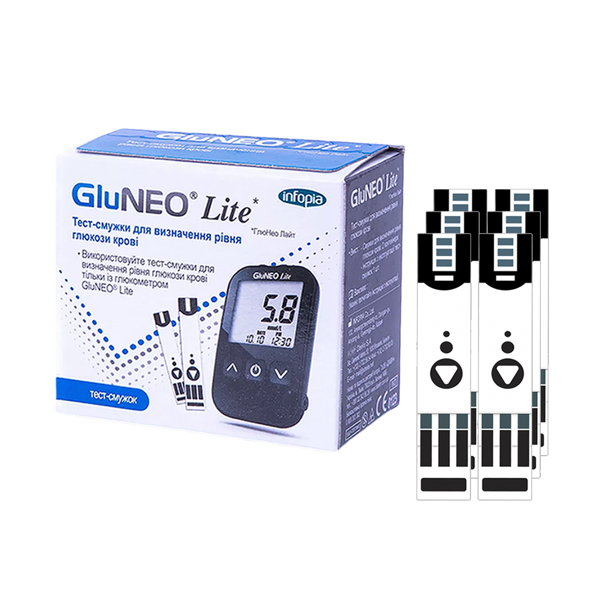Тест смужки Глю Нео Лайт (GluNeo Lite)/300 штук