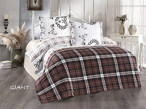 Полуторний комплект постільної білизни, із фланелі(байка). Giant, BELIZZA, Туреччина.