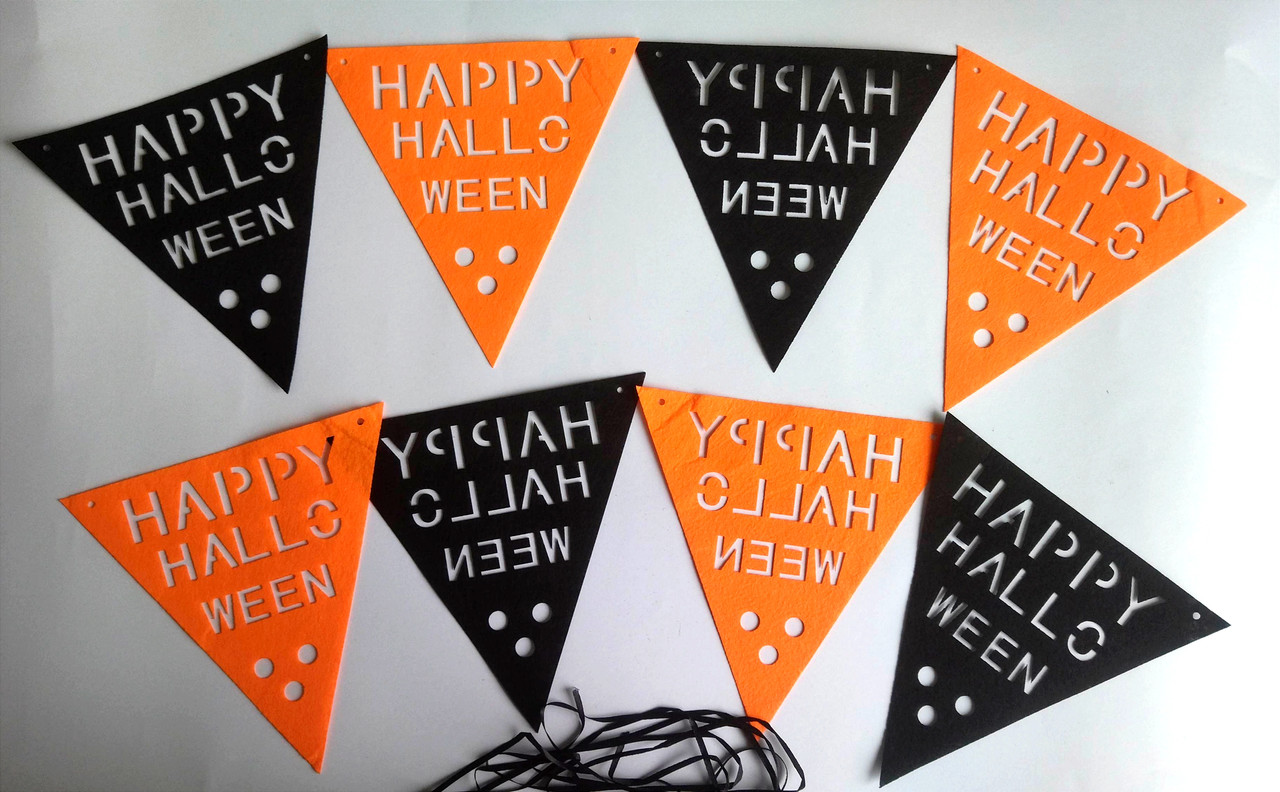Гірлянда з фетру Хелловін Happy Halloween