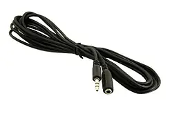 Кабель подовжувач для навушників 3,5мм, 3м, чорний (AUX MF 1521)