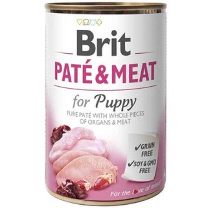 Корм для цуценят Бріт Патеенд Міт паштет курка та індичка Brit Care Puppy 400 г 100079