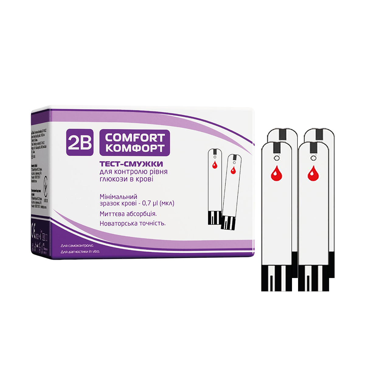 Тест-смужки Тубі Комфорт 50 шт. (2B Comfort)/200 штук