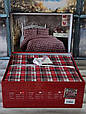 Фланель/байка, комплект постільної білизни, розмір євро, Classical red, Belizza Турція., фото 2