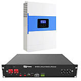 6,5 кВА+3.6 кВт, Комплект акумулятора LiFePO4 48V/75Ah + гібридний інвертор Daxtromn аварійне живлення для дому, фото 9