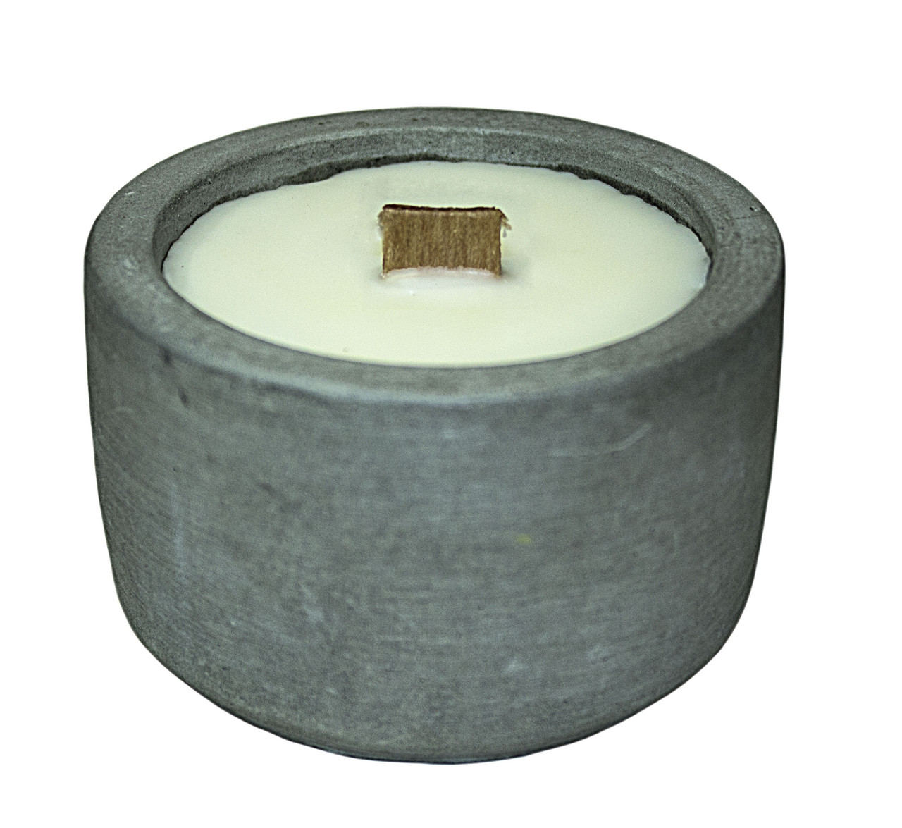 Свічка із соєвого воску №58 у бетонному кашпо