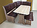Комплект кухонний обідній Гармонія дП дуб сонома шоколад куточок із розсувним столом, табуретами Мікс Мебель, фото 2