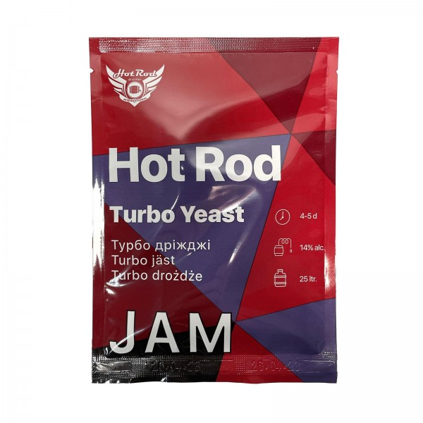 Турбо дріжджі Hot Rod Jam на 25 л для фруктових браг з варенням або цукром — Швидкість, ефективність та відмінний результат!