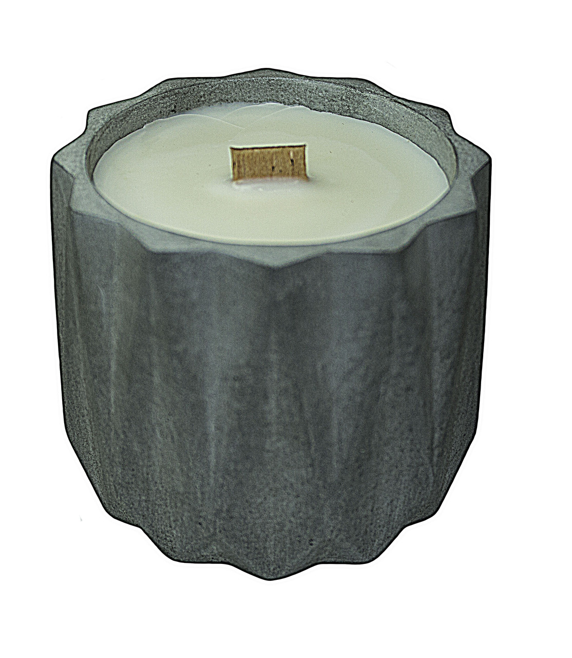 Свічка із соєвого воску Origy у бетонному кашпо