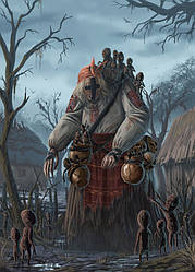 Хеловін листівка "Темна Мати та її діти"