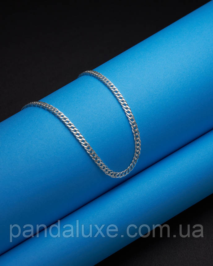 Срібний ланцюжок на шию Ромб, ширина ланцюжка 4,5 мм, фото 2